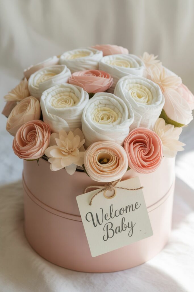 how to make a diaper bouquet