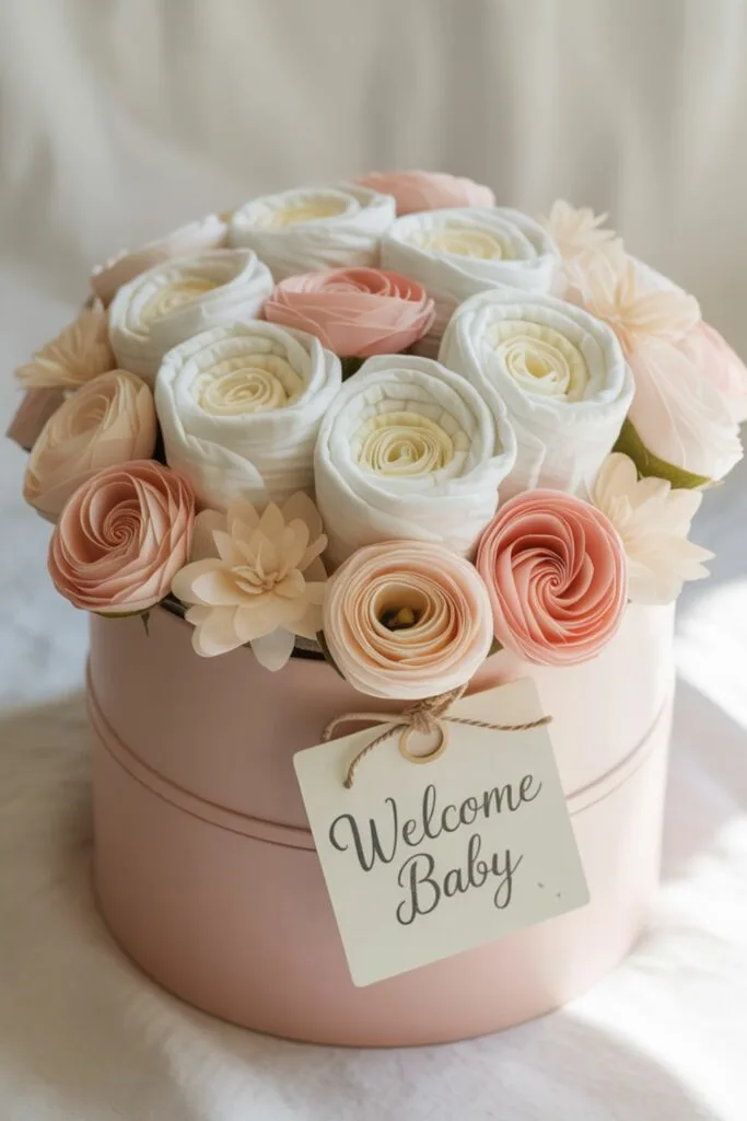 how to make a diaper bouquet