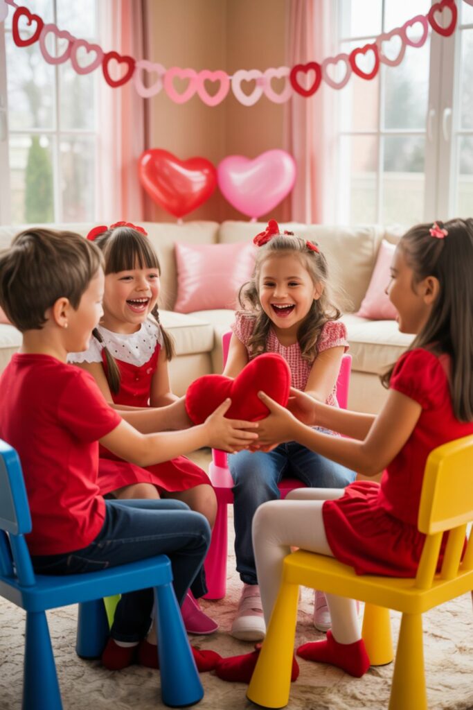 Pass the heart Valentine's day game