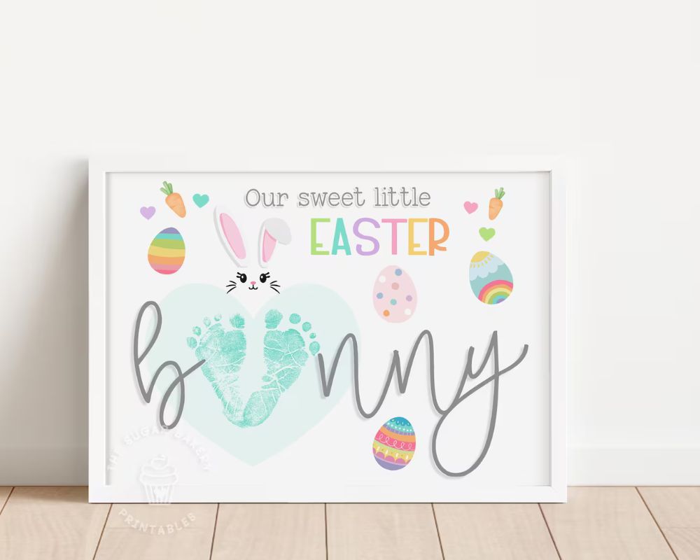 Easter bunny handprint craft