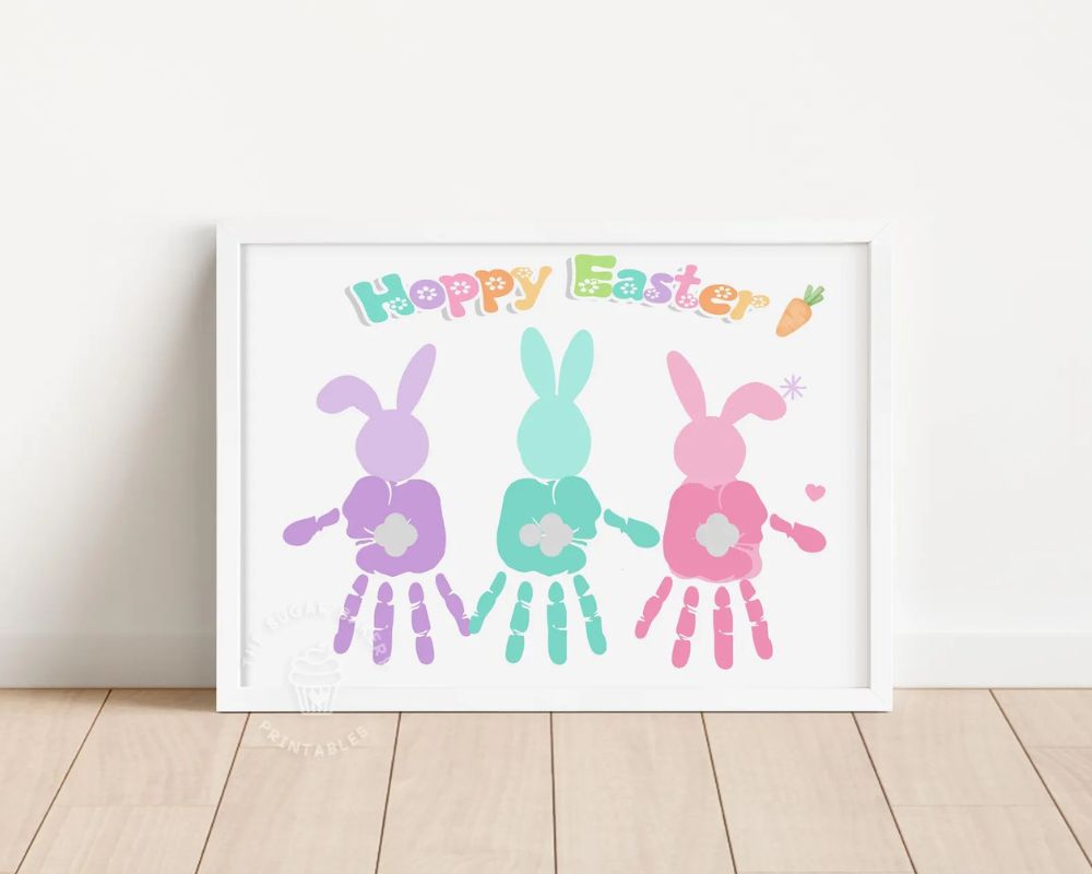 Hoppy Easter handprint craft