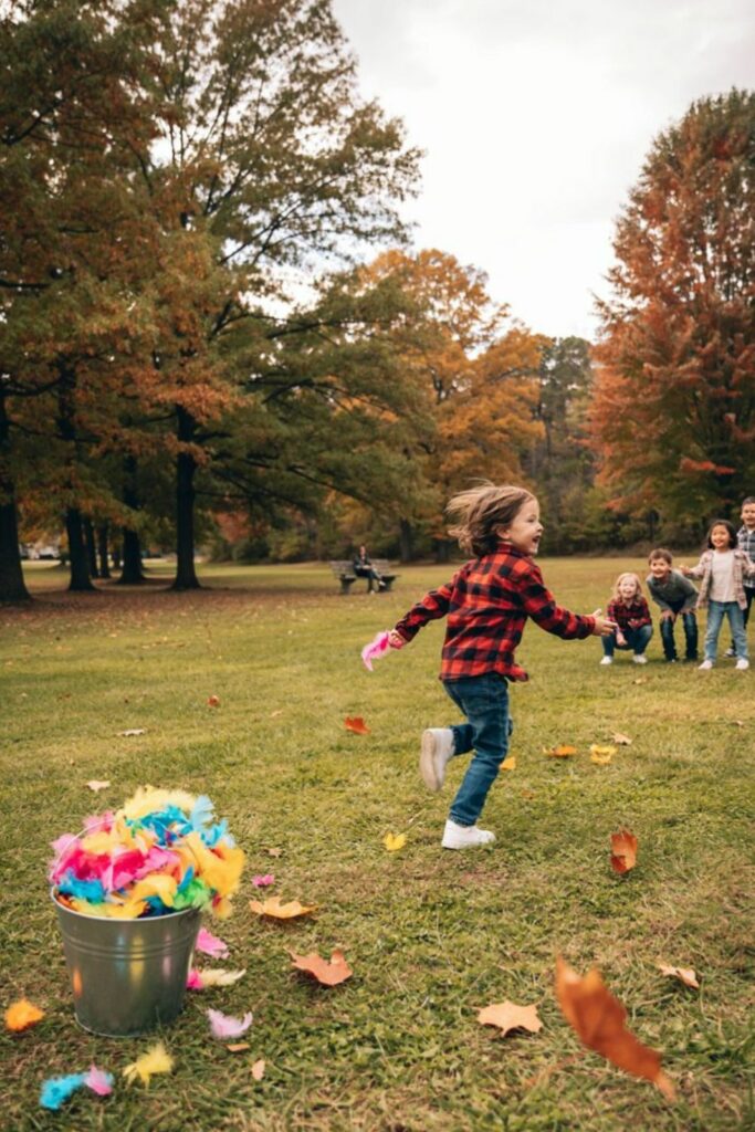 turkey feather relay race
